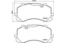 Sada brzdových destiček, kotoučová brzda BREMBO P 05 005