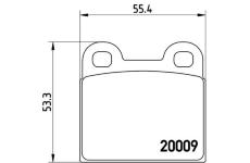 Sada brzdových destiček, kotoučová brzda BREMBO P 06 001