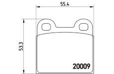 Sada brzdových destiček, kotoučová brzda BREMBO P 06 001