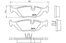 Sada brzdových destiček, kotoučová brzda BREMBO P 06 009