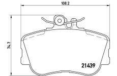 Sada brzdových destiček, kotoučová brzda BREMBO P 06 017