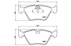 Sada brzdových destiček, kotoučová brzda BREMBO P 06 022