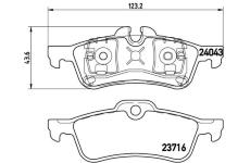 Sada brzdových platničiek kotúčovej brzdy BREMBO P 06 032