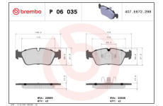 Sada brzdových platničiek kotúčovej brzdy BREMBO P 06 035