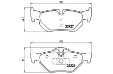 Sada brzdových destiček, kotoučová brzda BREMBO P 06 038