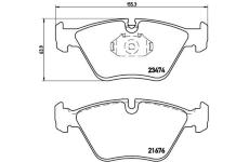 Sada brzdových destiček, kotoučová brzda BREMBO P 06 042