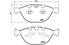 Sada brzdových destiček, kotoučová brzda BREMBO P 06 047