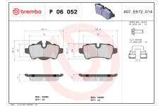 Sada brzdových platničiek kotúčovej brzdy BREMBO P 06 052