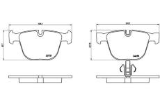 Sada brzdových platničiek kotúčovej brzdy BREMBO P 06 053