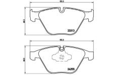 Sada brzdových platničiek kotúčovej brzdy BREMBO P 06 055