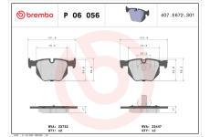 Sada brzdových platničiek kotúčovej brzdy BREMBO P 06 056X