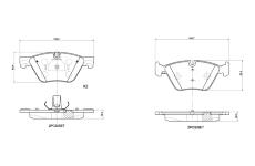 Sada brzdových platničiek kotúčovej brzdy BREMBO P 06 060X