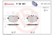 Sada brzdových platničiek kotúčovej brzdy BREMBO P 06 061