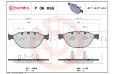 Sada brzdových destiček, kotoučová brzda BREMBO P 06 066