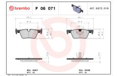 Sada brzdových platničiek kotúčovej brzdy BREMBO P 06 071X