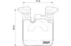 Sada brzdových platničiek kotúčovej brzdy BREMBO P 06 087