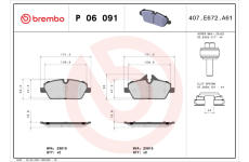 Sada brzdových platničiek kotúčovej brzdy BREMBO P 06 091