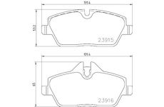 Sada brzdových destiček, kotoučová brzda BREMBO P 06 091E