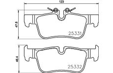 Sada brzdových destiček, kotoučová brzda BREMBO P 06 094E