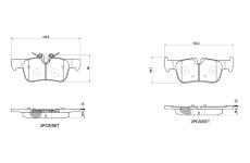 Sada brzdových destiček, kotoučová brzda BREMBO P 06 094X