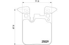 Sada brzdových platničiek kotúčovej brzdy BREMBO P 06 095