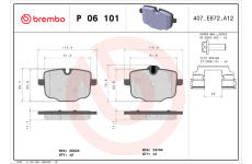 Sada brzdových destiček, kotoučová brzda BREMBO P 06 101