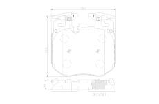 Sada brzdových destiček, kotoučová brzda BREMBO P06106NX