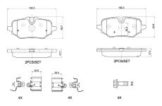 Sada brzdových platničiek kotúčovej brzdy BREMBO P 06 122