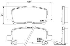 Sada brzdových destiček, kotoučová brzda BREMBO P 07 001