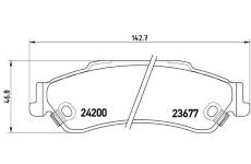 Sada brzdových destiček, kotoučová brzda BREMBO P 10 002