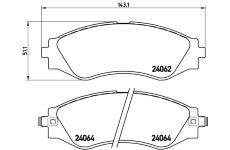 Sada brzdových destiček, kotoučová brzda BREMBO P 10 006