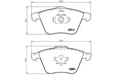 Sada brzdových destiček, kotoučová brzda BREMBO P 10 012