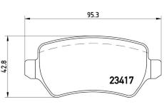 Sada brzdových destiček, kotoučová brzda BREMBO P 10 013