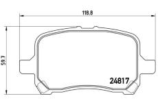 Sada brzdových destiček, kotoučová brzda BREMBO P 10 014