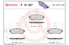 Sada brzdových platničiek kotúčovej brzdy BREMBO P 10 057