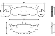 Sada brzdových destiček, kotoučová brzda BREMBO P 11 001