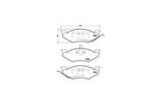 Sada brzdových destiček, kotoučová brzda BREMBO P 11 005