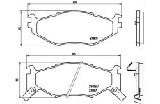 Sada brzdových destiček, kotoučová brzda BREMBO P 11 007