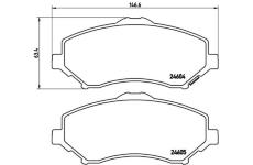 Sada brzdových destiček, kotoučová brzda BREMBO P 11 025