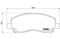 Sada brzdových destiček, kotoučová brzda BREMBO P 11 026