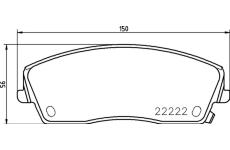 Sada brzdových destiček, kotoučová brzda BREMBO P 11 041