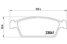 Sada brzdových destiček, kotoučová brzda BREMBO P 15 001