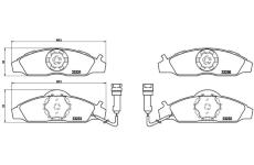 Sada brzdových platničiek kotúčovej brzdy BREMBO P 15 003