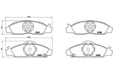 Sada brzdových destiček, kotoučová brzda BREMBO P 15 008