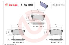 Sada brzdových platničiek kotúčovej brzdy BREMBO P 15 010