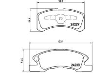 Sada brzdových platničiek kotúčovej brzdy BREMBO P 16 011