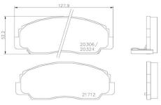 Sada brzdových destiček, kotoučová brzda BREMBO P 16 012