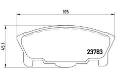 Sada brzdových destiček, kotoučová brzda BREMBO P 16 014