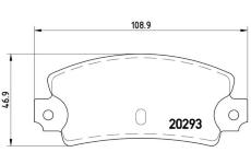 Sada brzdových destiček, kotoučová brzda BREMBO P 23 008