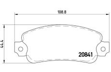 Sada brzdových destiček, kotoučová brzda BREMBO P 23 014